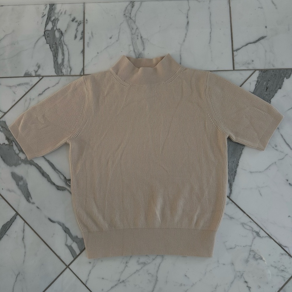MANGO Cream Sweater Top Size S